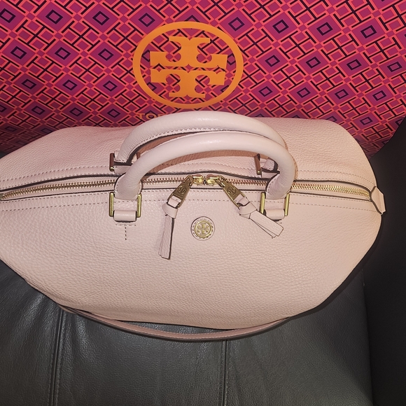 Tory Burch Blush Leather Satchel - Picture 3 of 9